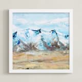 "Blue Mountain 1" - Art Print in Cobalt Blue by Laura Morris - Framed