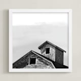 "Salvage - Barn Series 3" - Art Print in Slate Gray by Sheila Corcoran - Framed