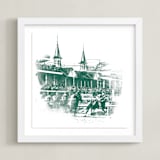 "Churchill Downs" - Art Print in Emerald by Paul Berthelot - Framed