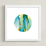 "Marine" - Art Print in Blue Marine by Jennifer Morehead - Framed