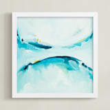 "Concord III" - Art Print in teal by Megan Kelley - Framed