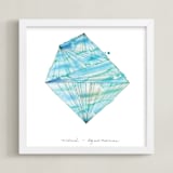 "March - Aquamarine" - Art Print in Aquamarine by Naomi Ernest - Framed