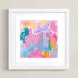 "Cotton Candy" - Art Print in Cotton Candy by Kristina E Lucas - Framed
