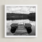 "Row Boats" - Art Print in White by Keely Norton Owendoff - Framed