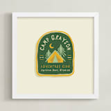 "Camp Patch" - Personalized Art Print in Ochre by Susan Zinader - Framed
