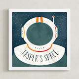 "Space to Explore" - Personalized Art Print in Galaxy by Heather Schertzer - Framed