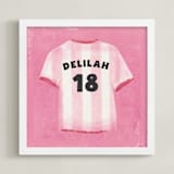 "jersey girl" - Personalized Art Print in Bubblegum by Kamala Nahas - Framed