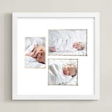 "Hand Sketched Trio" - Personalized Foil-Pressed Art Print in Gold by June Letters Studio - Framed