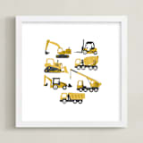 "Build" - Art Print in Pineapple by Jennifer Holbrook - Framed