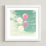 "Rose of the Winds" - Art Print in Turquoise Sky by Caroline Mint - Framed