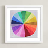 "Color Wheel" - Art Print in Light Grey by melanie mikecz - Framed
