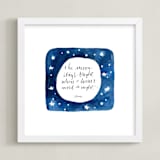 "Moon In The Night" - Art Print in The Night Sky by Tennyson Tippy - Framed