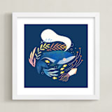 "Ocean Blue" - Art Print in Deep navy by Tati Abaurre - Framed