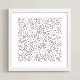 "Neurons" - Art Print in Charcoal by Katie Zimpel - Framed