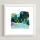 "The Swimming Hole" - Art Print in Sea by Kayla King - Framed