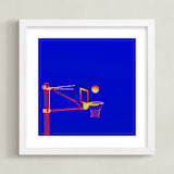 "Court Pop 4" - Art Print in Midnight Dunk by Tania Medeiros - Framed