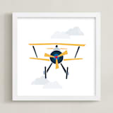 "Stacked Plane" - Art Print in Sun by Jennifer Morehead - Framed
