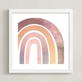 "Magical Rainbow" - Art Print in Pink by Kathy Par - Framed