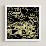 "Beauty & Frank Lloyd Wright" - Art Print in Black by Amanda Paulson - Framed