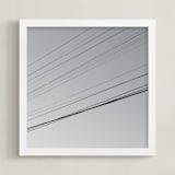 "Skywires 19" - Art Print in Fog Grey by Sonia L. Johansen - Framed