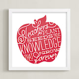 "Seeds of Knowledge" - Art Print in Red Delicious by Jessie Steury - Framed