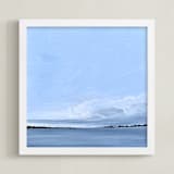 "Soft Cloud Swell" - Art Print in Bay Blue by Emma Ballou - Framed