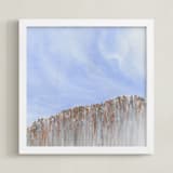 "Breath." - Art Print in Sky Blue by Emily Magone - Framed