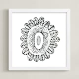 "irregular leaves3" - Art Print in white by Ramoncita - Framed