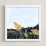 "Goldenrod Field" - Art Print in Goldenrod Yellow by Emma Ballou - Framed