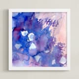 "Sky Fields 4" - Art Print in Cobalt Blue by Amelia Gluba - Framed
