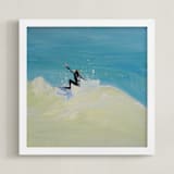 "Slice" - Art Print in Buttery Yellow by Annie Seaton - Framed