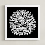 "irregular leaves6" - Art Print in black by Ramoncita - Framed