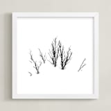 "Deep in snow" - Art Print in Snow white by Johanna Phillips Huuva - Framed