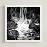 "Water and stones" - Art Print in Black and white by NSMARK - Framed