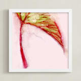 "Fancy Caladium" - Art Print in Scarlet by Amelia Gluba - Framed
