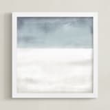 "Sand Dunes No.1" - Art Print in Sky Blue by Melinda Denison - Framed
