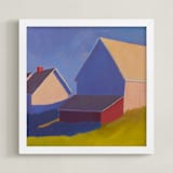 "Plum Dusk" - Art Print in Ripe Plum by Carol C. Young - Framed