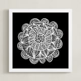 "irregular leaves8" - Art Print in black by Ramoncita - Framed