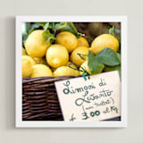 "Limoni di Levanto" - Art Print in Lemon Yellow by Three Kisses Studio - Framed