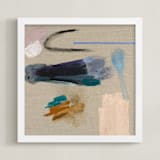 "Isolation" - Art Print in raw linen by Lauren Packard - Framed