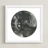"New Moon." - Art Print in Night Black by Emily Magone - Framed