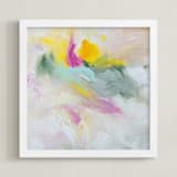"Garden Party No. 1" - Art Print in Bright Blush by Julia Contacessi - Framed