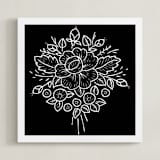 "botanical flower" - Art Print in white by Ramoncita - Framed