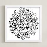 "irregular leaves1" - Art Print in white by Ramoncita - Framed