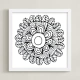 "irregular leaves2" - Art Print in white by Ramoncita - Framed