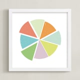 "Piece of the Pie" - Art Print in granny green by Design Lotus - Framed