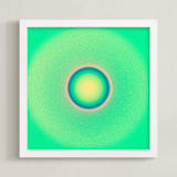 "Sun in the dust. Variations 35" - Art Print in Turquoise Sun by Arash Fattahi Acosta - Framed