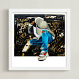 "Black & Free" - Art Print in SPACIOUS PLAIN by Curtis Newkirk - Framed