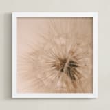 "Dandelion I" - Art Print in Soft Beige by Rasa Puzinaite - Framed
