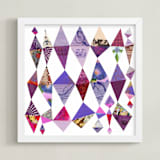 "Orchid Diamonds Art Print" - Art Print in Orchid Purple by Shelley Kommers - Framed